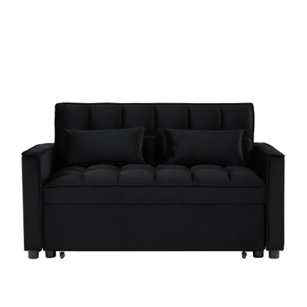 Ebern Designs Chernice 55'' Velvet Sleeper Sofa Wayfair